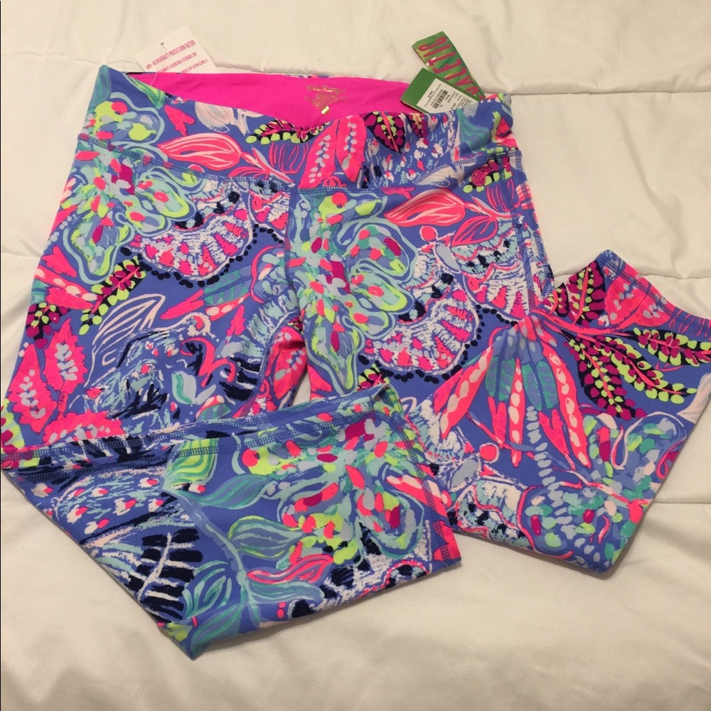 Lilly Pulitzer fantasy garden leggings XL NWT